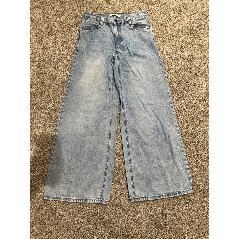 Levis 94 Baggy Wide Leg Jeans Light Wash Denim Size 26 Womens High Rise